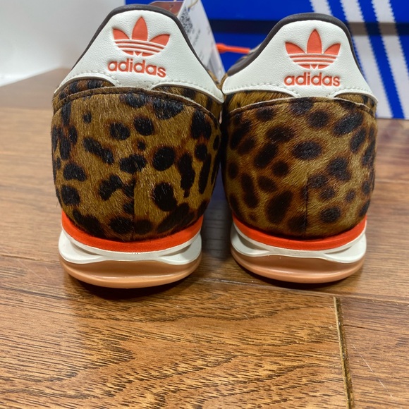 NIB Sz 6 Adidas originals SL 72 OG Animal Print Sneakers brown black Orange - Picture 3 of 10